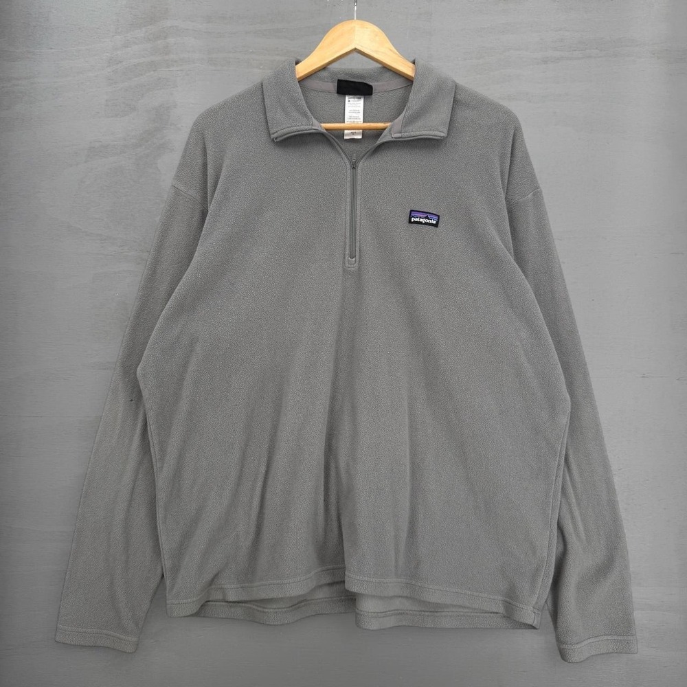 Patagonia Synchilla Fleece Quarter Zip Gray Pullover Sweater XL